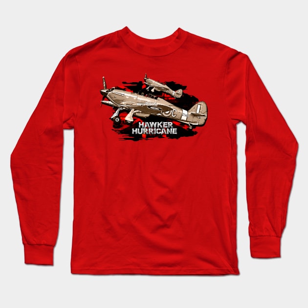 Hawker Hurricane Long Sleeve T-Shirt by aeroloversclothing